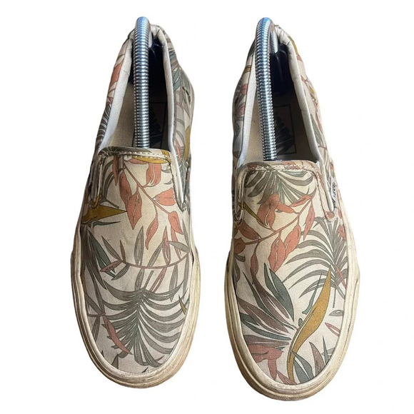 Vans Classic Slip-on California Floral Marshmallow Canvas Sneaker Unisex M7/W8.5 - Picture 2 of 9